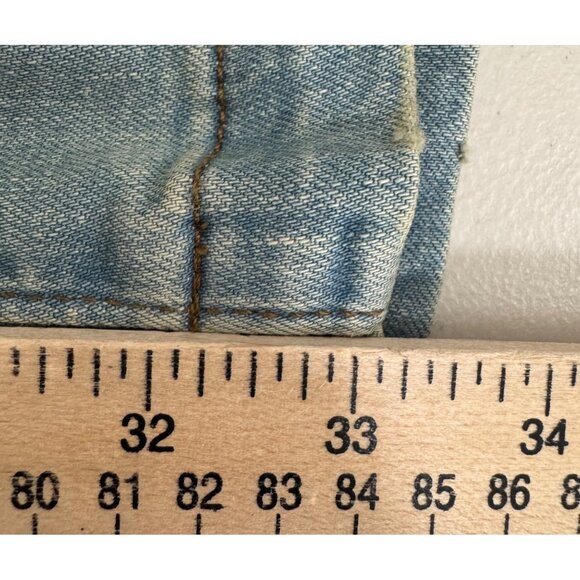 wrangler Retro Trumpet flare jeans light denim distressed western 90s sz 29x34 - Picture 7 of 12